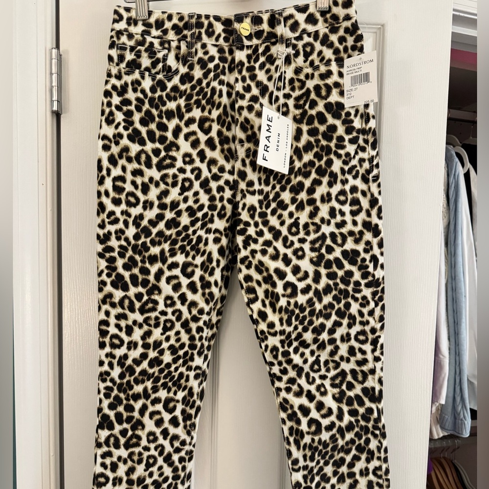 Frame Denim Animal Print Jeans NWT